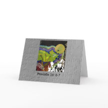 Proverbs 16: 6-7 illustrated on Braille