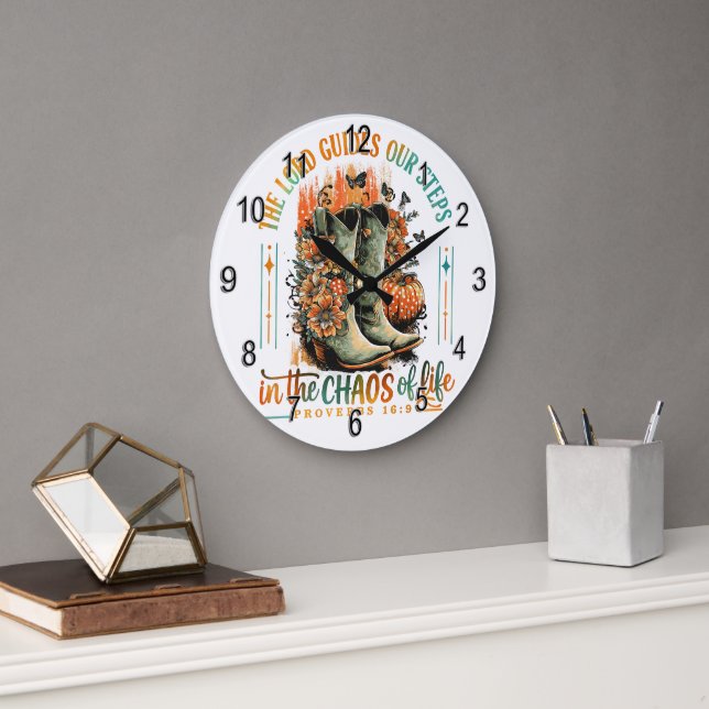 Proverbs 16:9  large clock (Office)