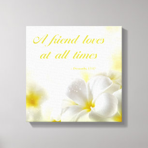 Proverbs 17:17 Bible Verse Quote Canvas Print