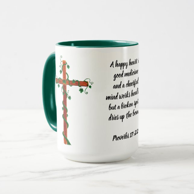 Proverbs 17:22 - 15 oz Mug (Front Left)