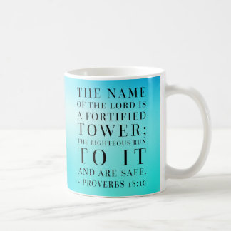 Proverbs 18:10 Bible Quote Coffee Mug