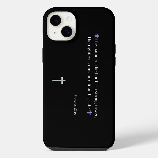 Proverbs 18:10 Bible Verse iPhone / iPad case (Back)