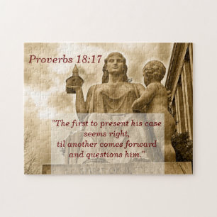 Proverbs 18 17 Spirit of Justice Jigsaw Puzzle