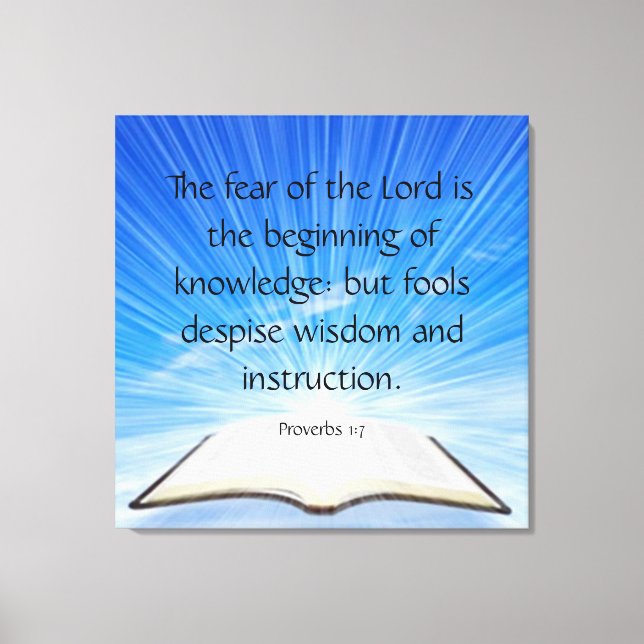 Proverbs 1:7 canvas print (Front)