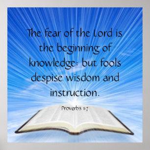 Proverbs 1:7  poster