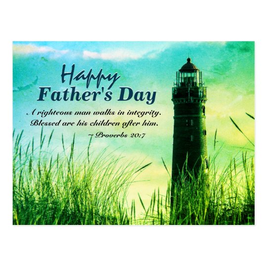 proverbs-20-7-bible-verse-father-s-day-lighthouse-postcard-zazzle-co-uk