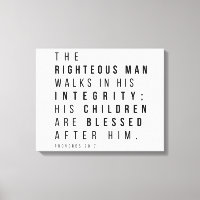 Proverbs 20:7 The Righteous Man Father's Day Verse