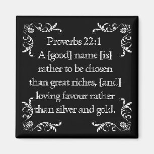 Proverbs 22:1 - magnet