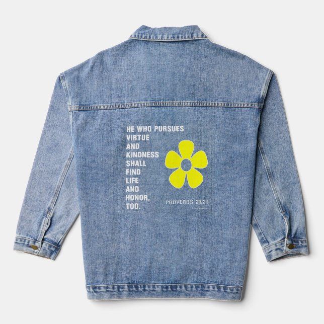 Proverbs 22:21 Virtue Denim Jacket (Back)