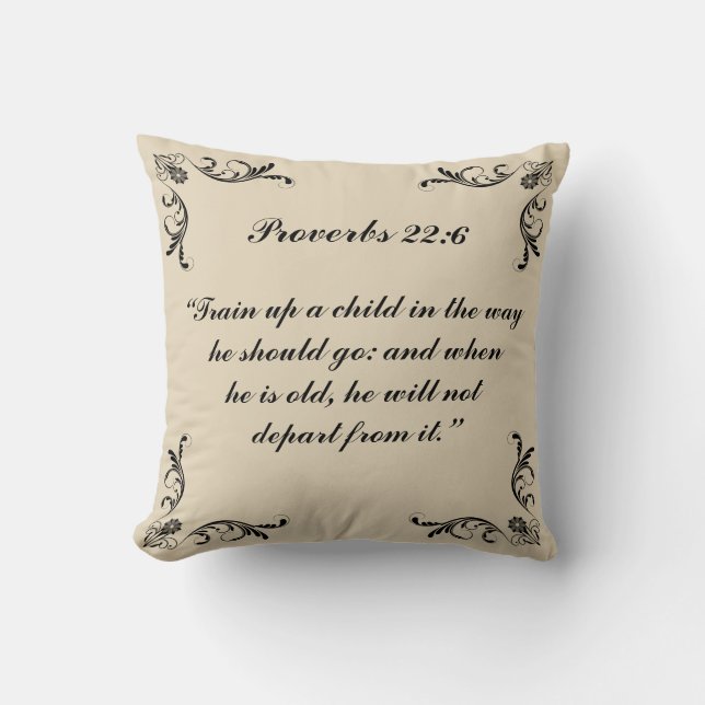 Proverbs 22:6 cushion (Front)