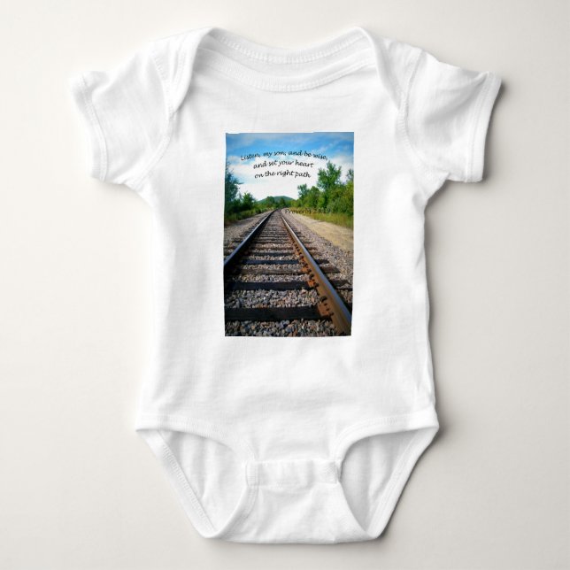 Proverbs 23:19 baby bodysuit (Front)