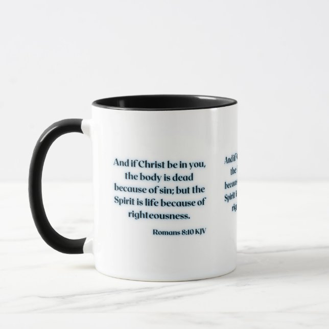 Proverbs 24:16 KJV Bible Scripture Two-Tone Mug (Left)