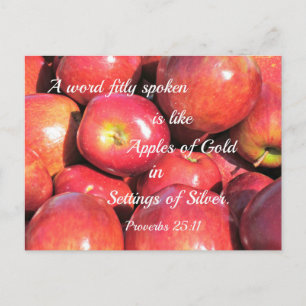 Proverbs 25:11 A word fitly spoken... Postcard