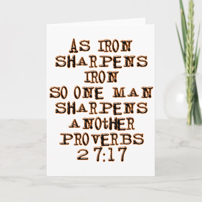 Proverbs 27:17 card (Front)