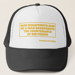 Proverbs 27:17 Iron Sharpens Iron Christian KJV Trucker Hat