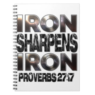 Proverbs 27-17 Iron sharpens Iron Notebook