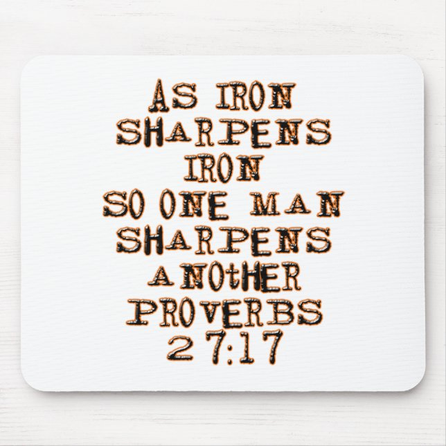 Proverbs 27:17 mouse mat (Front)
