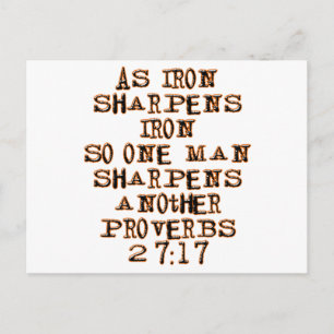 Proverbs 27:17 postcard