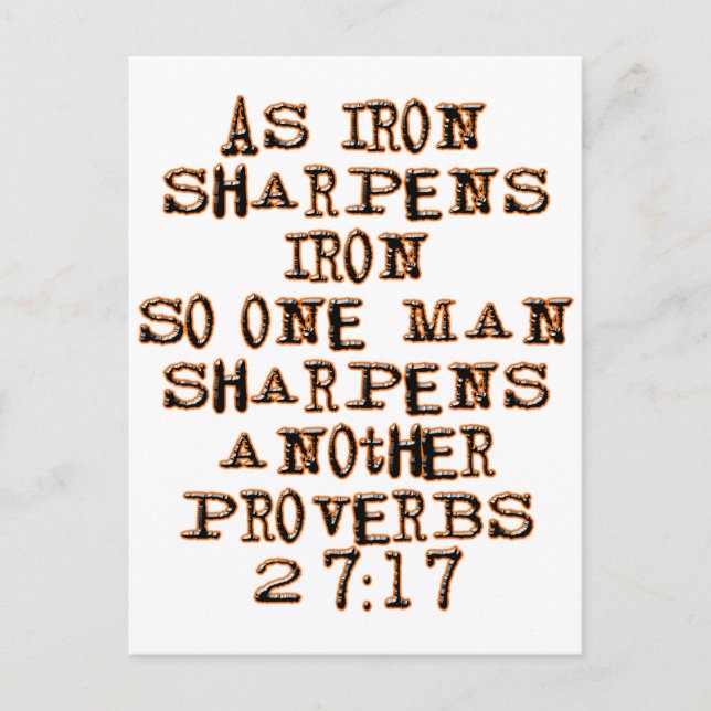 Proverbs 27:17 postcard (Front)