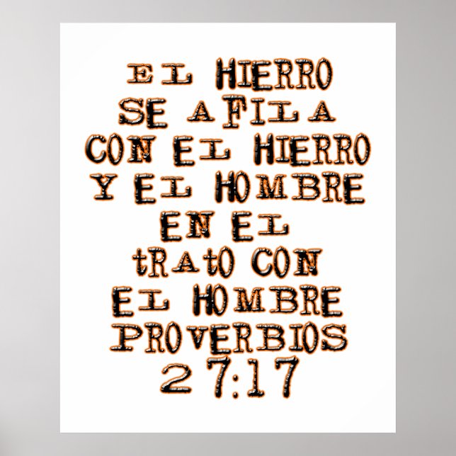 Proverbs 27:17 poster (Front)