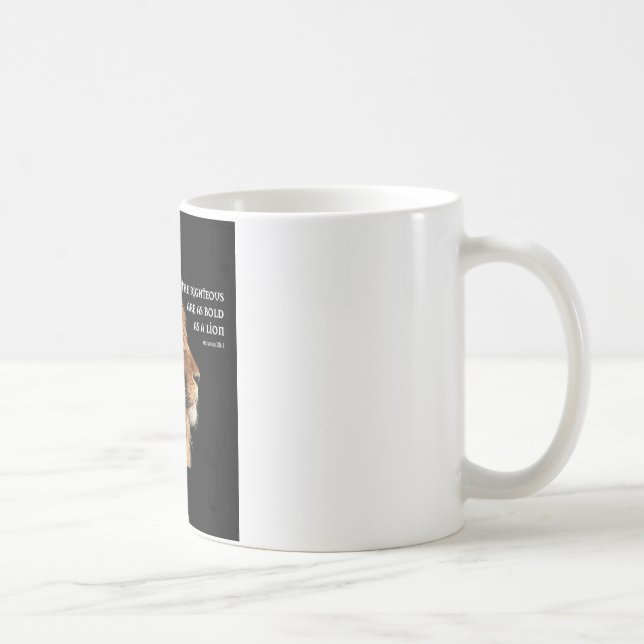 Proverbs 28:1 coffee mug (Right)