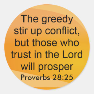 proverbs 28:25 stickers