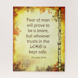 Proverbs 29:25 Fear of Man Bible Verse Jigsaw Puzzle