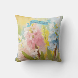 Proverbs 31:20, Hyacinth Flowers, Mother Day Art Cushion