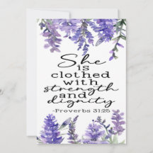 Proverbs 31:25 Encouragment Card