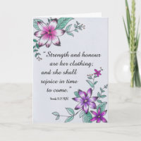 Proverbs 31:25 (KJV) 