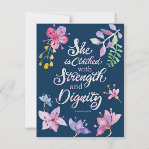 Proverbs 31:25 Religious Postcards