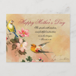 Proverbs 31:26, Bible Verse, Mother's Day Postcard