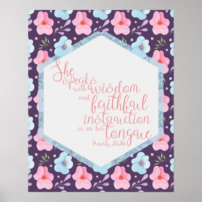 Proverbs  31:26 poster (Front)