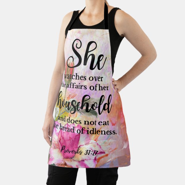 Proverbs 31:27 Mother's Day Scripture Apron (Insitu)