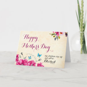 Proverbs 31:28 - Bible Verses Mothers Day Card