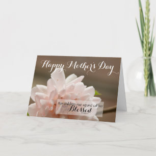 Proverbs 31:28 Rose - Bible Verses Mothers Day Card