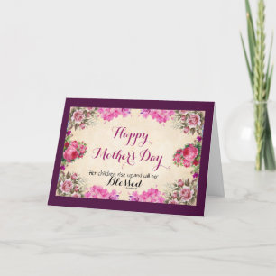 Proverbs 31:28 Roses- Bible Verses Mothers Day Card