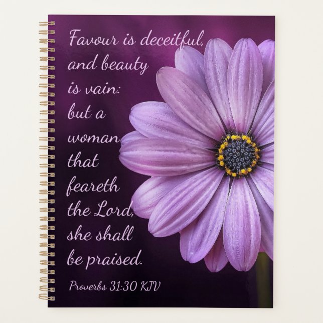 Proverbs 31:30 - A woman that feareth the Lord Planner (Front)