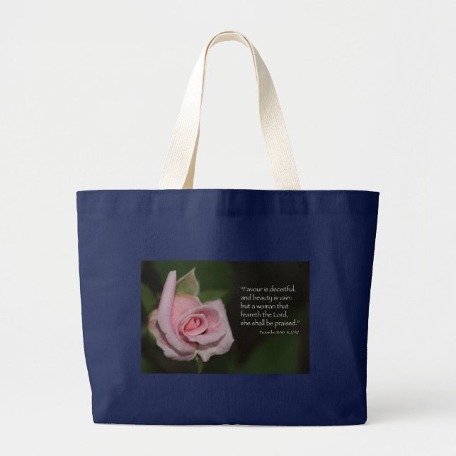 Proverbs 31:30 Scripture Bag (Front)