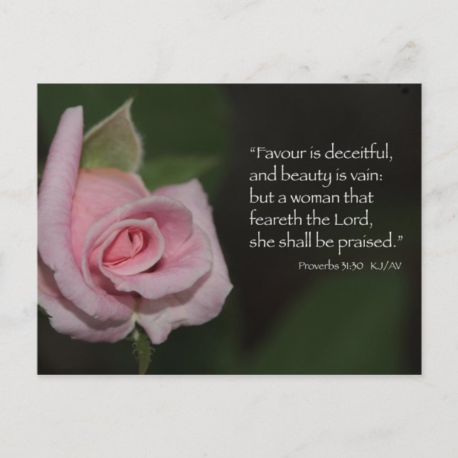 Proverbs 31:30 Scripture Postcard (Front)