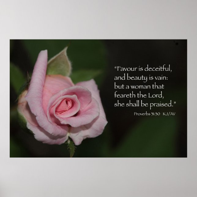 Proverbs 31:30 Scripture Print (Front)