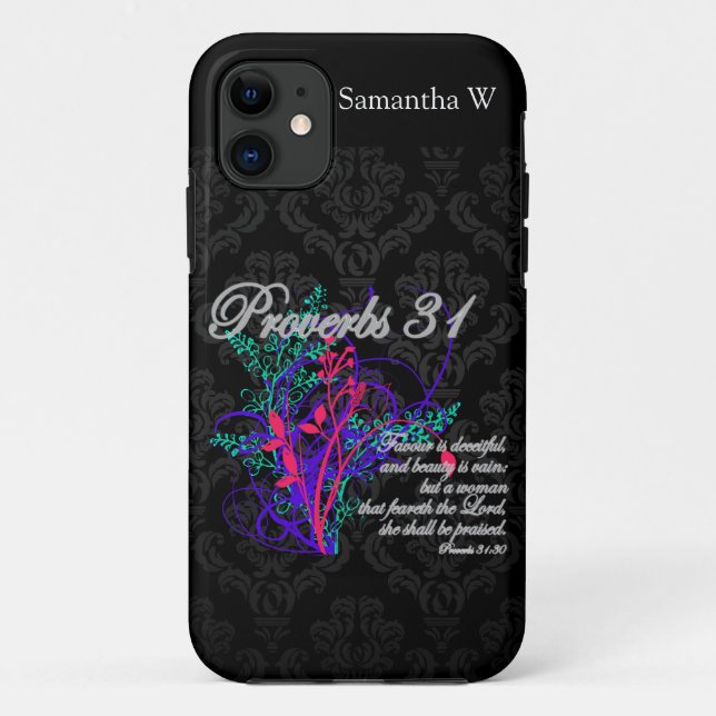 Proverbs 31 Bible Christian Women's Case-Mate iPhone Case (Back)