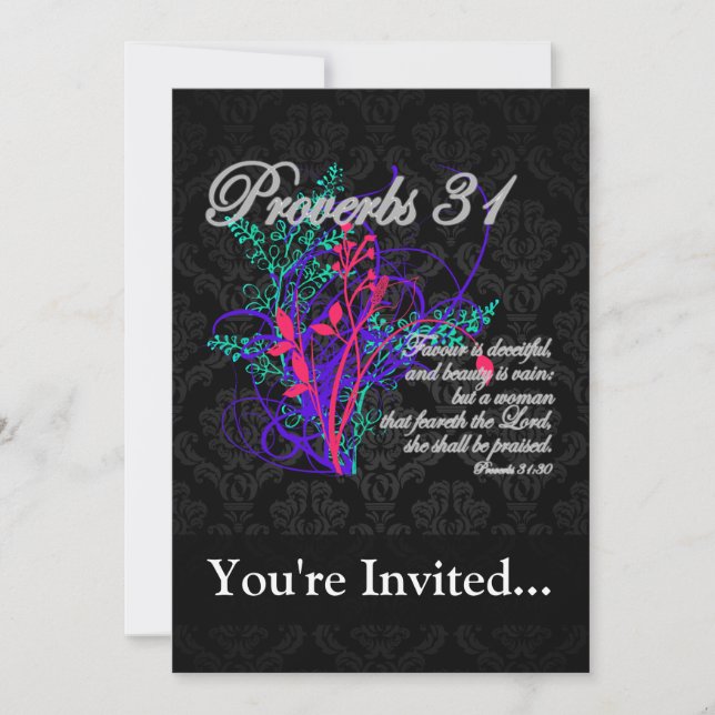 Proverbs 31 Bible Christian Women's Invitation (Front)
