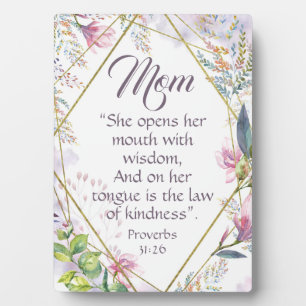 Proverbs 31 Bible Verse Christian Mothers Day Gift Plaque
