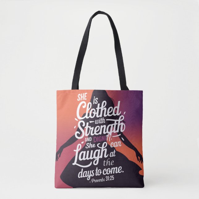 Proverbs 31 christian tote bag (Front)