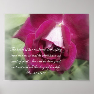 Proverbs 31 collection~ Pro 31:11-12 Poster