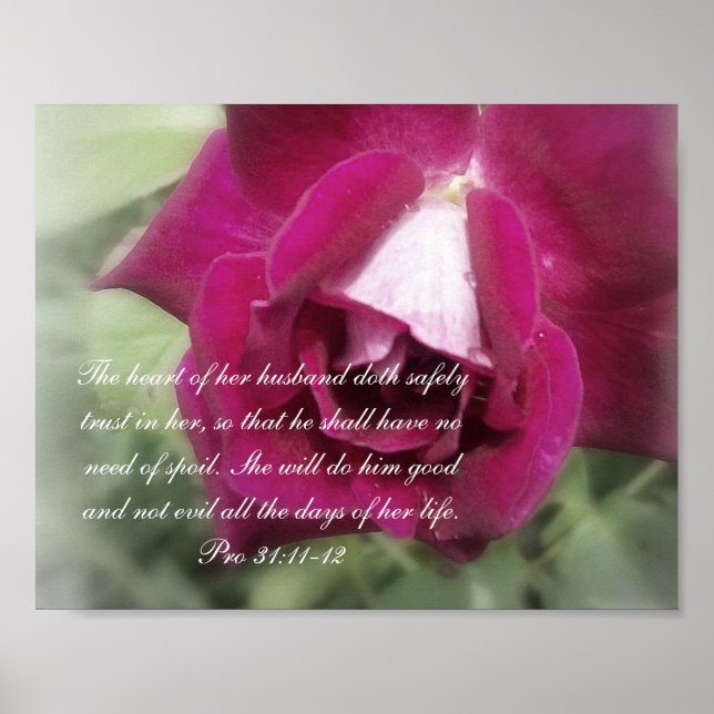Proverbs 31 collection~ Pro 31:11-12 Poster (Front)
