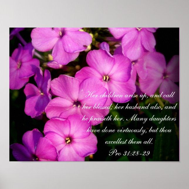 Proverbs 31 Collection ~ Pro 31:28-29 Poster (Front)