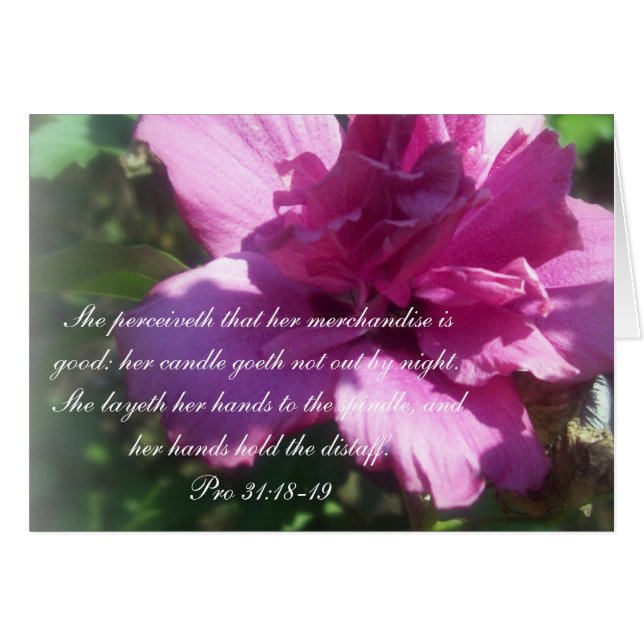 Proverbs 31 Collection ~ Proverbs 31: 18-19 (Front Horizontal)