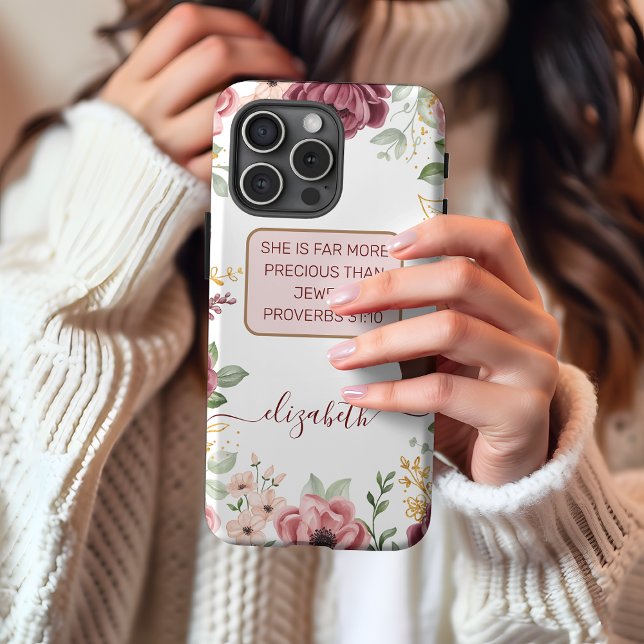 Proverbs 31 Elegant pastel pink flower  Case-Mate iPhone Case (Creator Uploaded)